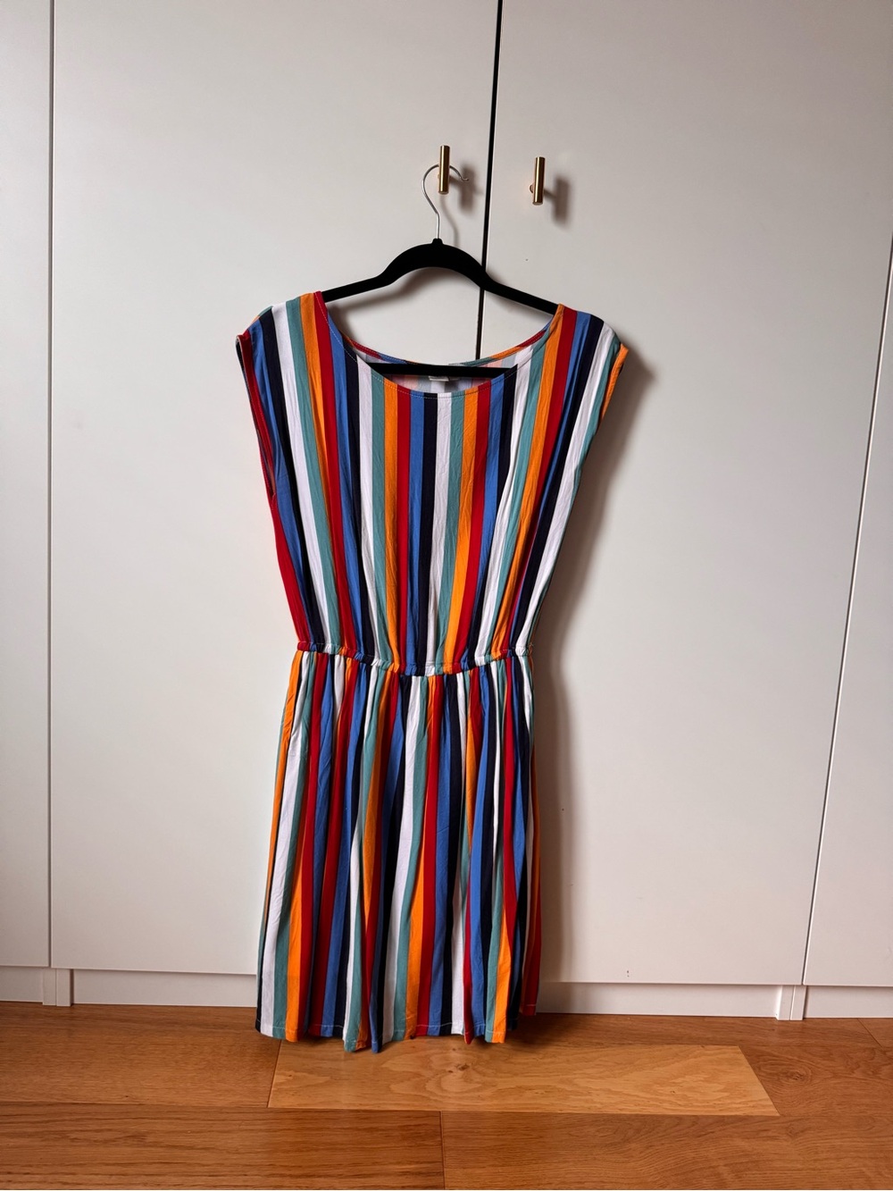 Simons Multicolor Vertical Stripe Mini Dress